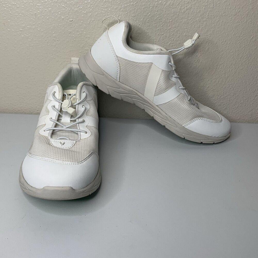 Vionic Bungee Lace Athletic Sneakers Norelle Shoes Women’s Sz 9.5 M White